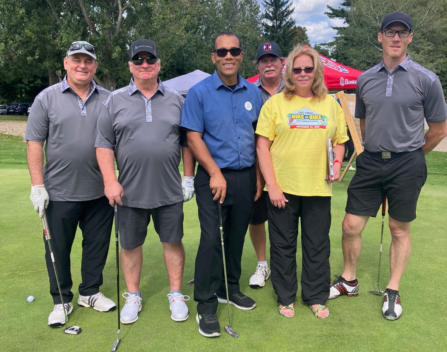 Steven with the St. Mary's team at their annual charity golf tournament